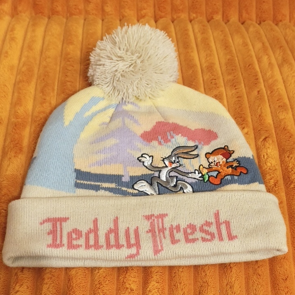 Teddy Fresh Pastel Looney Tunes Beanie - Blue, Cream & Pink